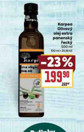 KARPEA OLIVOV OLEJ EXTRA PANENSK ECK