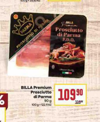 BILLA PREMIUM PROSCIUTTO DI PARMA