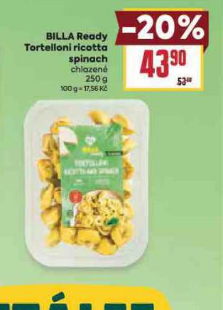 BILLA READY TORTELLONI RICOTTA SPINACH