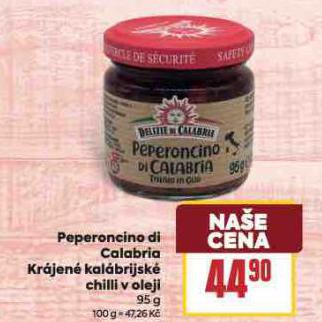PEPERONCINO DI CALABRIA KRJEN KALBRIJSK CHILLI V OLEJI