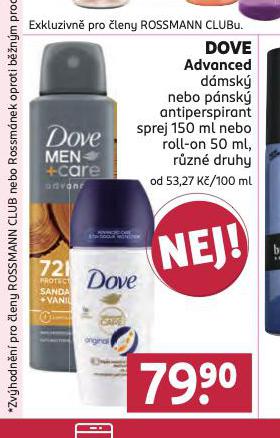 DOVE ADVANCED ANTIPERSPIRANT