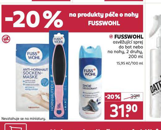FUSSWOHL OSV̎UJC SPREJ DO BOT NEBO NA NOHY