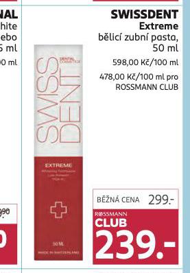 SWISSDENT EXGTTREME BLIC ZUBN PASTA