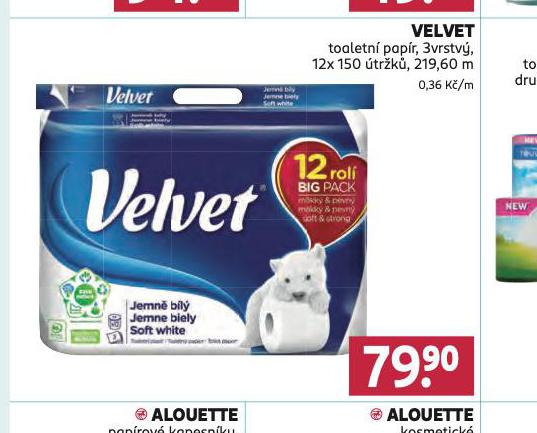 VELVET TOALETN PAPR