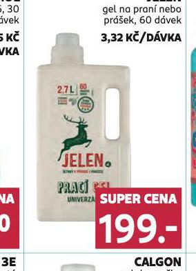 JELEN GEL, PREK NA PRAN