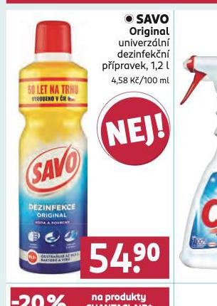 SAVO ORIGINAL UNIVERZLN DEZINFEKN PPRAVEK
