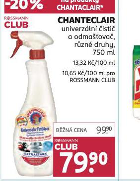 CHANTECLAIR UNIVERZLN ISTI A ODMAOVA
