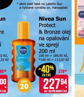 NIVEA SUN OLEJ NA OPALOVN