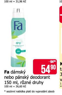 FA DEODORANT