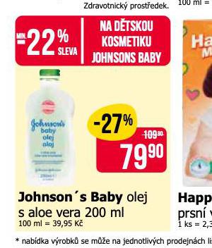 JOHNSONS BABY OLEJ