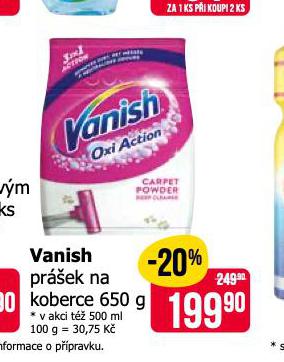 VANISH PREK NA KOBERCE