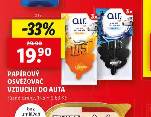PAPROV OSV̎OVA VZDUCHU DO AUTA