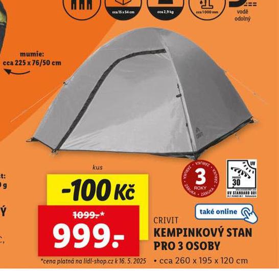 KEMPINKOV STAN PRO 3 OSOBY