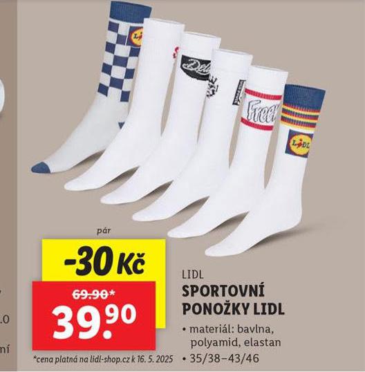 SPORTOVN PONOKY LIDL