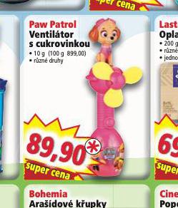 PAW PATROL VENTILTOR S CUKROVINKOU