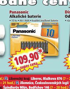 PANASONIC ALKALICK BATERIE