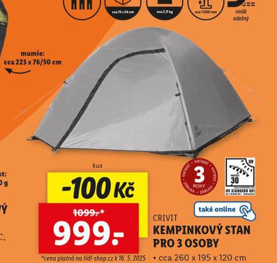 KEMPINKOV STAN PRO 3 OSOBY