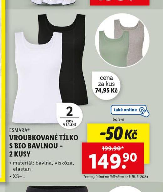 VROUBKOVAN TLKO S BIO BAVLNOU - 2 KUSY