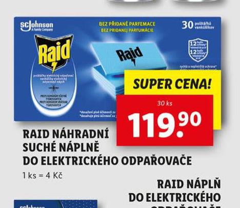 RAID NHRADN SUCH NPLN DO ELEKTRICKHO ODPAOVAE
