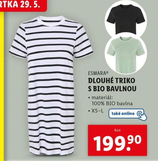 DLOUH TRIKO S BIO BAVLNOU