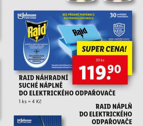 RAID NHRADN SUCH NPLN DO ELEKTRICKHO ODPAOVAE