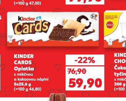 KINDER CARDS OPLATKA