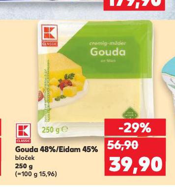 GOUDA 48%, EIDAM 45% BLOEK