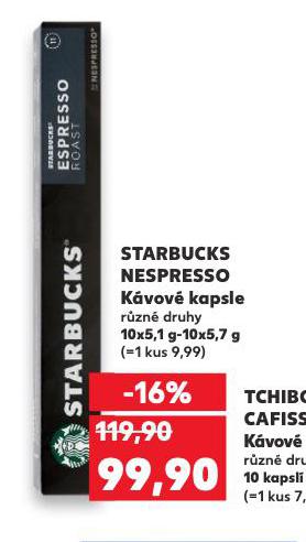 STARBUCKS NESPRESSO KVOV KAPSLE