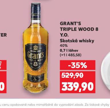 GRANTS TRIPLE WOOD 8  Y.O.