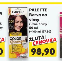 PALETTE BARVA NA VLASY
