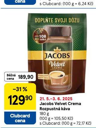 JACOBS VELVET CREMA ROZPUSTN KVA