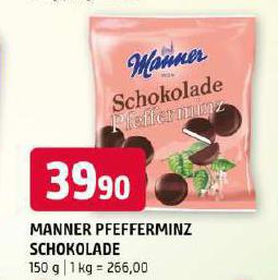 MANNER PFEFFERMINZ SCHOKOLADE