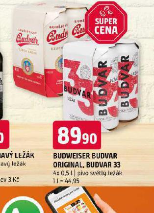 PIVO BUDWEISER BUDVAR ORIGINAL