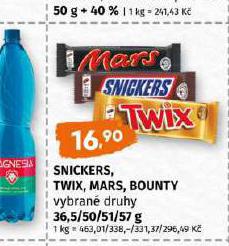 SNICKERS, TWIX, MARS, BOUNTY
