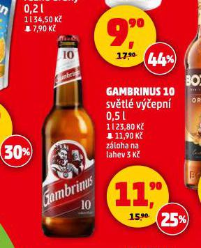PIVO GAMBRINUS ORIGINL 10