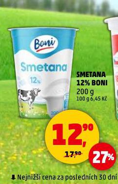 SMETANA 12% BONI