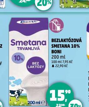 BEZLAKTZOV SMETANA 10% BONI