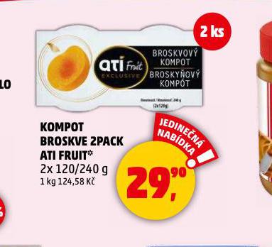 KOMPOT BROSKVE 2PACK ATI FRUIT