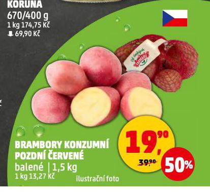 BRAMBORY KONZUMN POZDN ERVEN