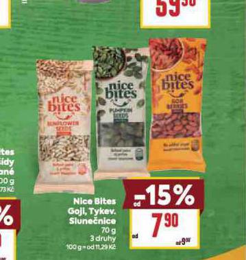 NICE BITES GOJI, TYKEV , SLUNENICE