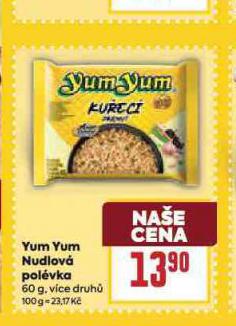 YUM YUM INSTANTN NUDLOV POLVKA