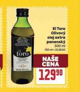 EL TORO OLIVOV OLJE EXTRA PANENSK