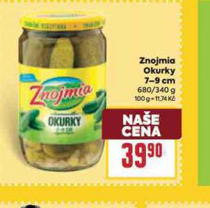 ZNOJMIA OKURKY 7-9 CM