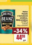 HEINZ FAZOLE V TOMATOV OMCE, BBQ OMCE