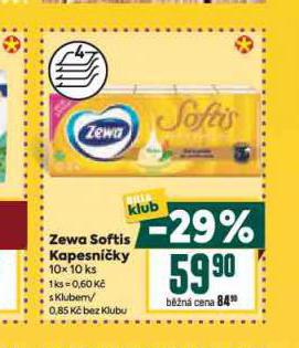 ZEWA SOFTIS KAPESNKY