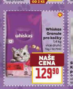 WHISKAS GRANULE PRO KOKY