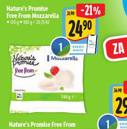 FREE FROM MOZZARELLA