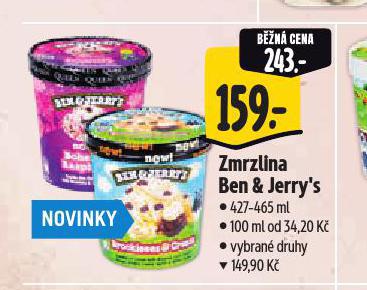 BEN & JERRYS ZMRZLINA