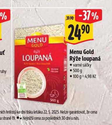 MENU GOLD RݎE LOUPAN