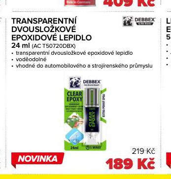 TRANSPARENTN DVOUSLOKOV EPOXIDOV LEPIDLO